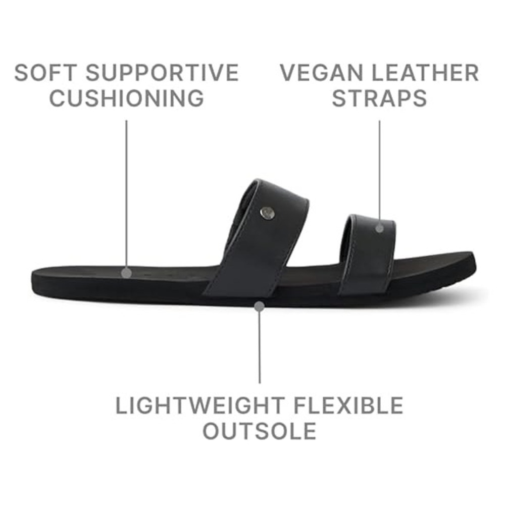 Reef Black Women's Sandals sz 9 like new - Picture 3 of 8